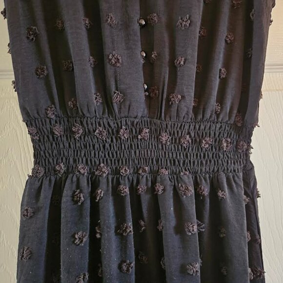 Black Chenille, Ruffle Hem Dress. Size Small - Picture 7 of 15